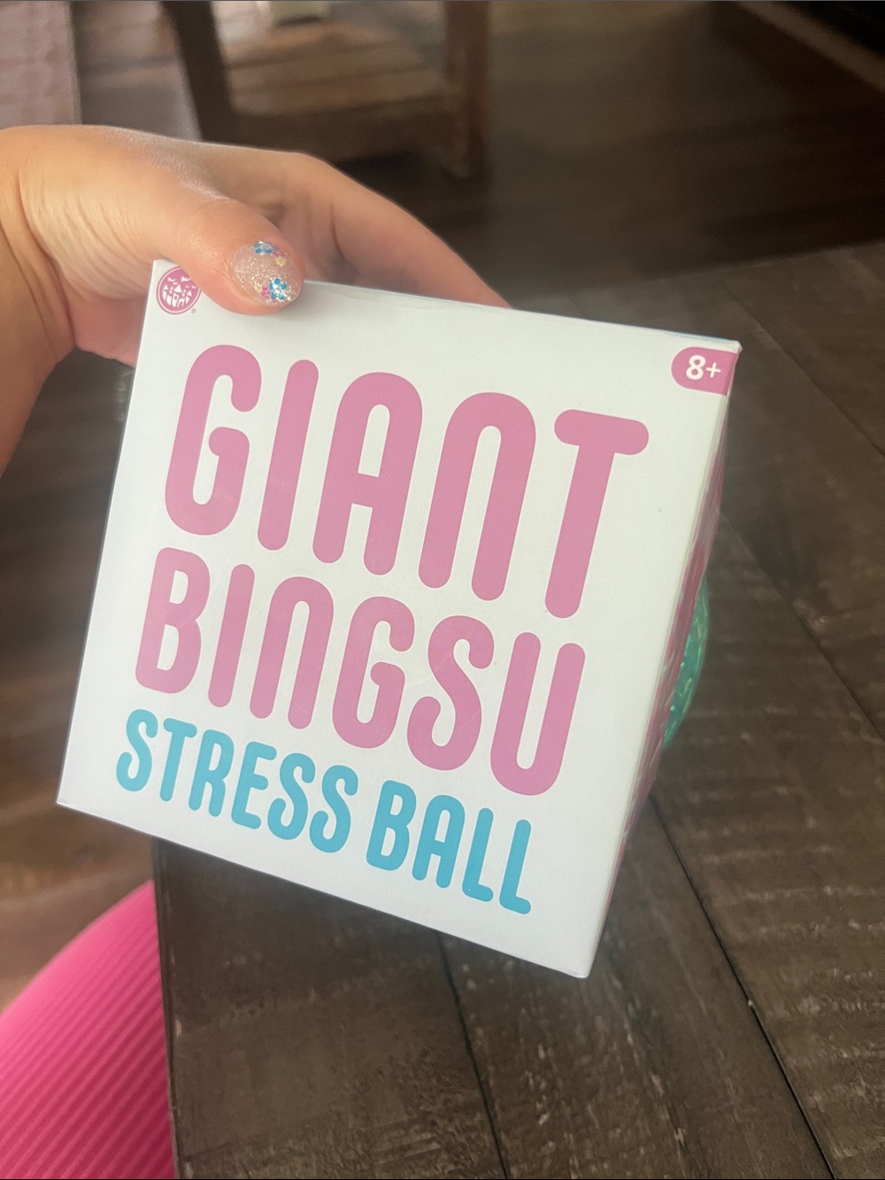 Giant Bingsu Stress Ball - Pink & Aqua Packaging